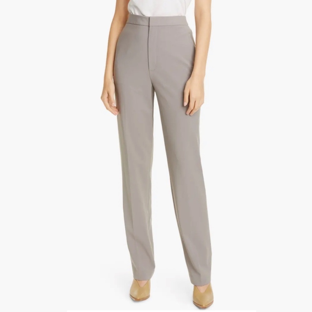 Tibi || Sebastian High-Rise Suiting Pants Trousers Wool Blend Cement Grey 6
